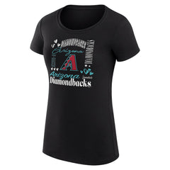 Arizona Diamondbacks G-III 4Her by Carl Banks Women's Super-Slim Fit Lightweight Collage Team Graphic Crew Neck T-Shirt Online