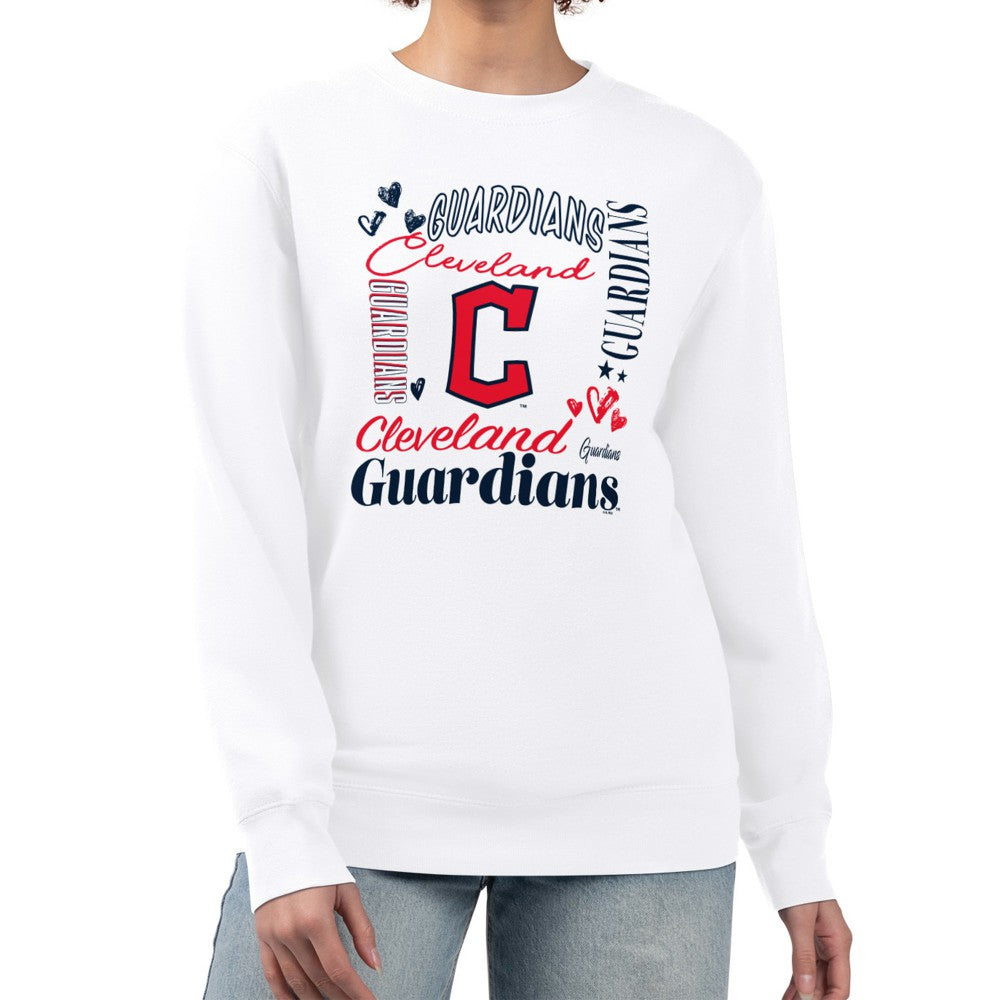 Cleveland Guardians G-III 4Her by Carl Banks Women's Collage Team Graphic Fleece Pullover Hoodie Clearance