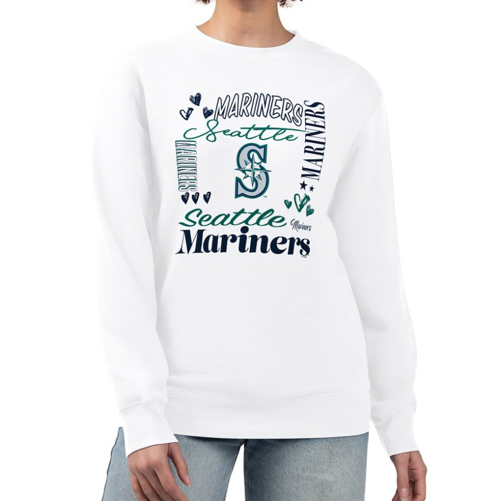 Seattle Mariners G-III 4Her by Carl Banks Women's Collage Team Graphic Fleece Pullover Hoodie discount