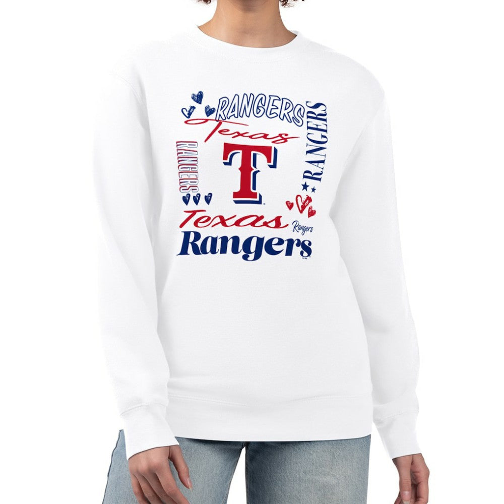 Texas Rangers G-III 4Her by Carl Banks Women's Collage Team Graphic Fleece Pullover Hoodie discount