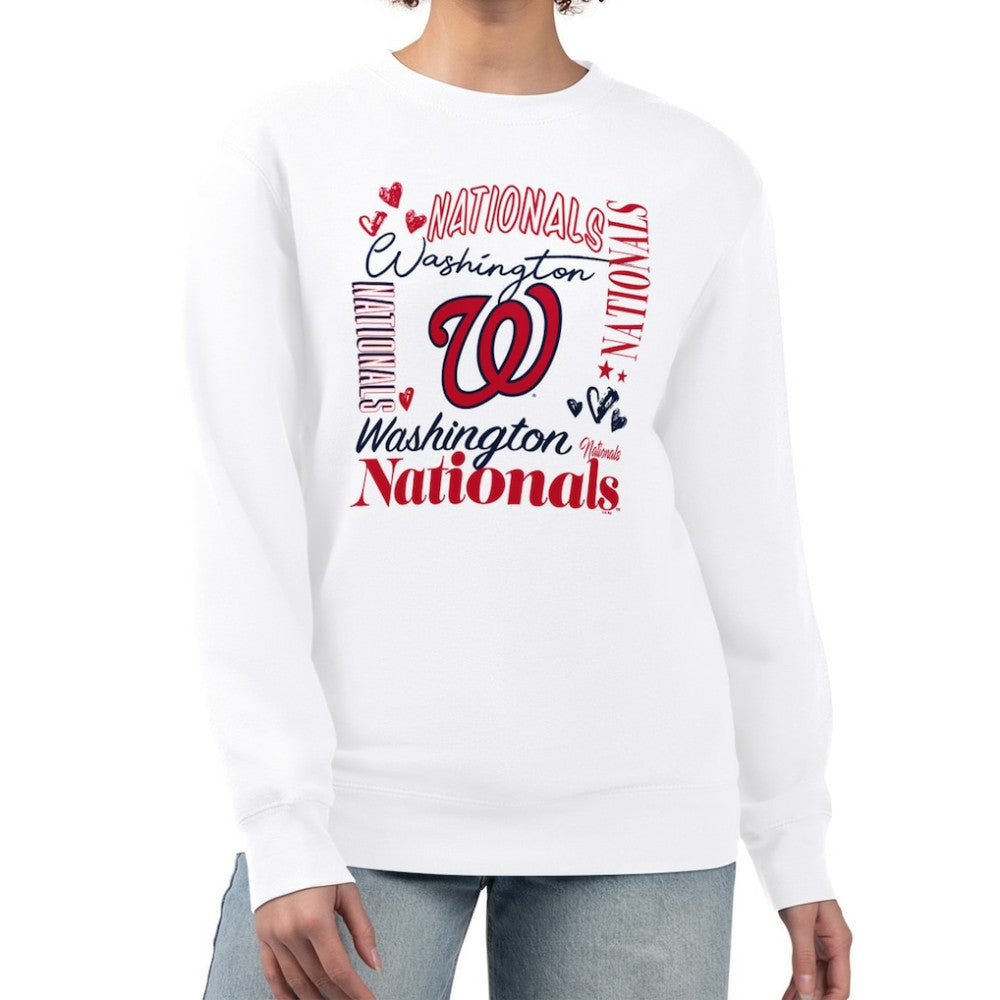 Washington Nationals G-III 4Her by Carl Banks Women's Collage Team Graphic Fleece Pullover Hoodie Online