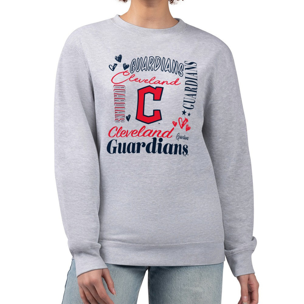 Cleveland Guardians G-III 4Her by Carl Banks Women's Collage Team Graphic Fleece Pullover Hoodie Clearance