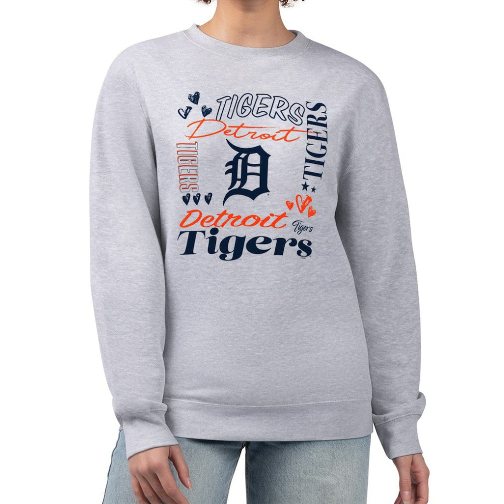 Detroit Tigers G-III 4Her by Carl Banks Women's Collage Team Graphic Fleece Pullover Hoodie On Sale