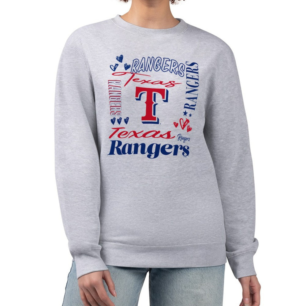 Texas Rangers G-III 4Her by Carl Banks Women's Collage Team Graphic Fleece Pullover Hoodie Sale