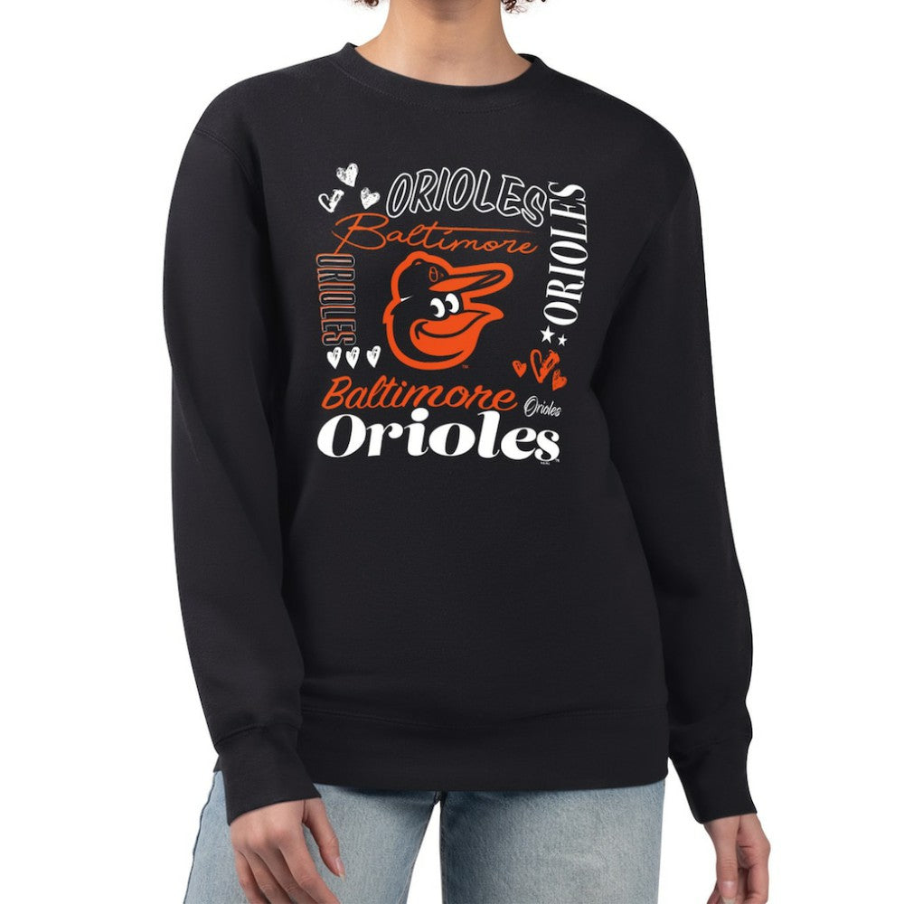 Baltimore Orioles G-III 4Her by Carl Banks Women's Collage Team Graphic Fleece Pullover Hoodie discount
