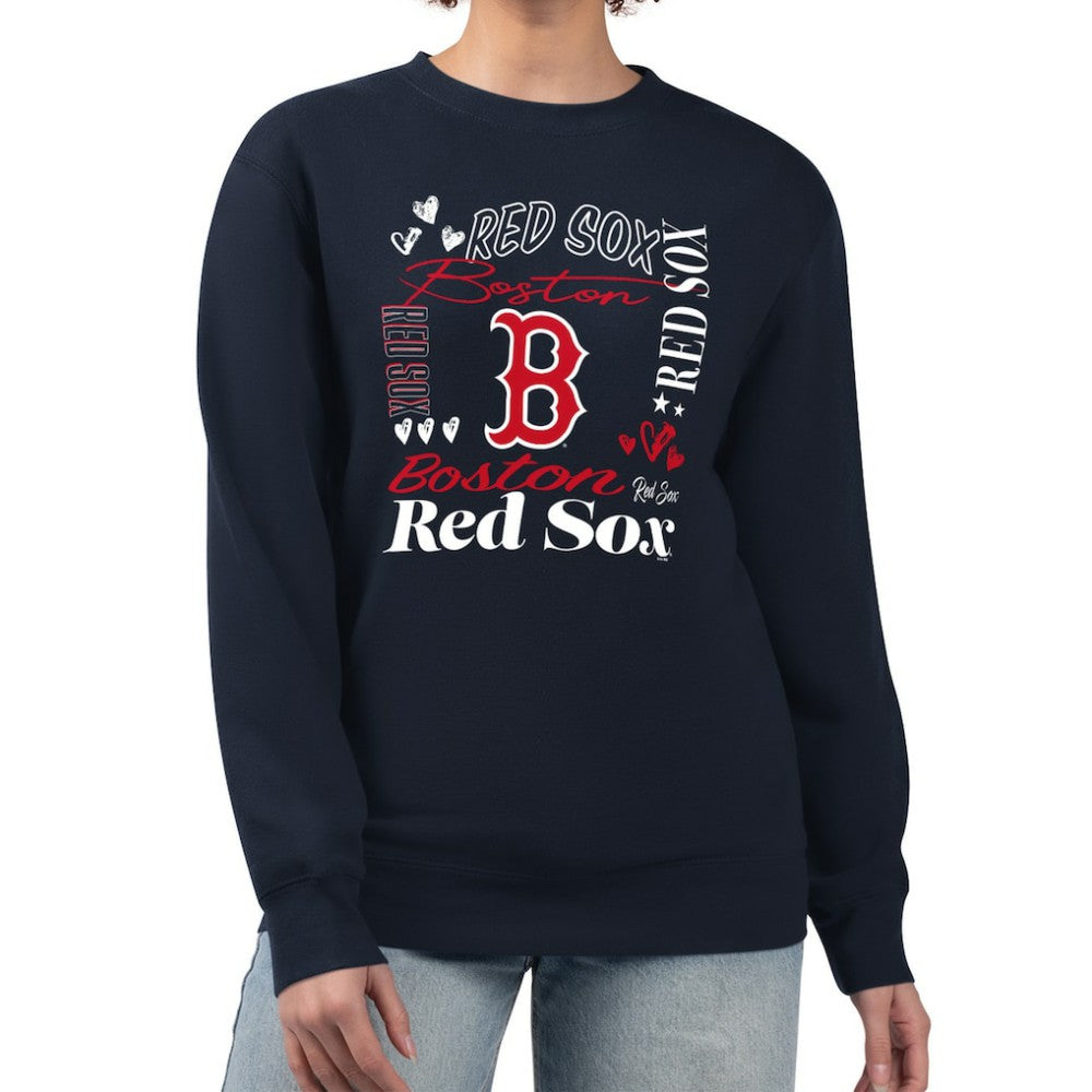 Boston Red Sox G-III 4Her by Carl Banks Women's Collage Team Graphic Fleece Pullover Hoodie for sale
