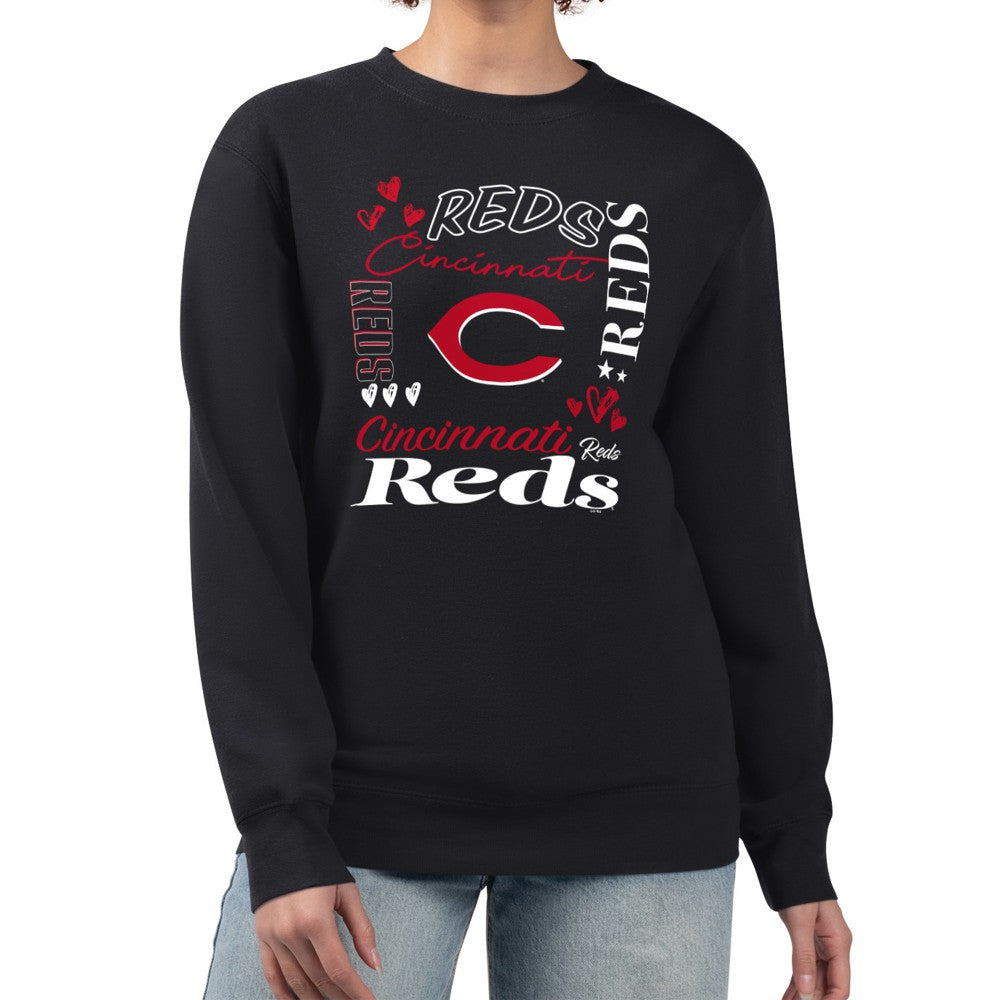 Cincinnati Reds G-III 4Her by Carl Banks Women's Collage Team Graphic Fleece Pullover Hoodie Sale