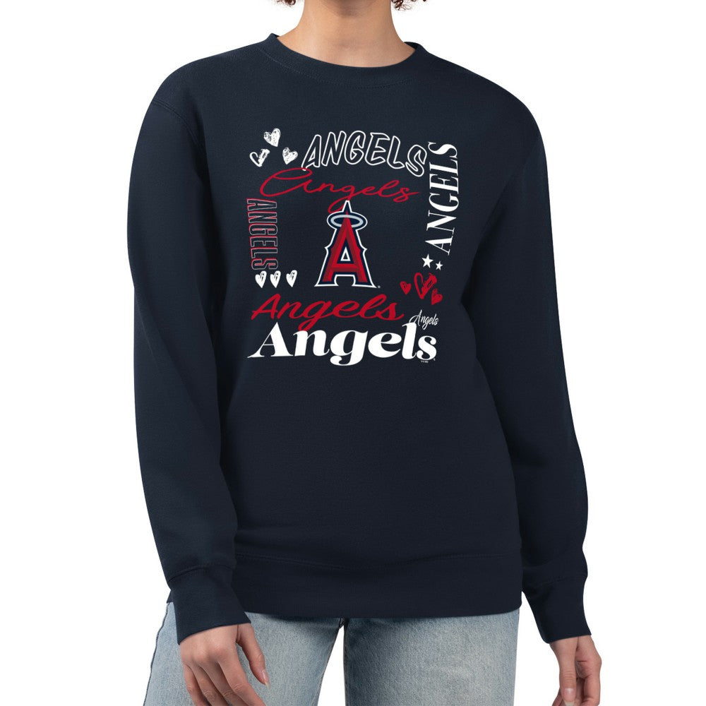 Los Angeles Angels G-III 4Her by Carl Banks Women's Collage Team Graphic Fleece Pullover Hoodie Online
