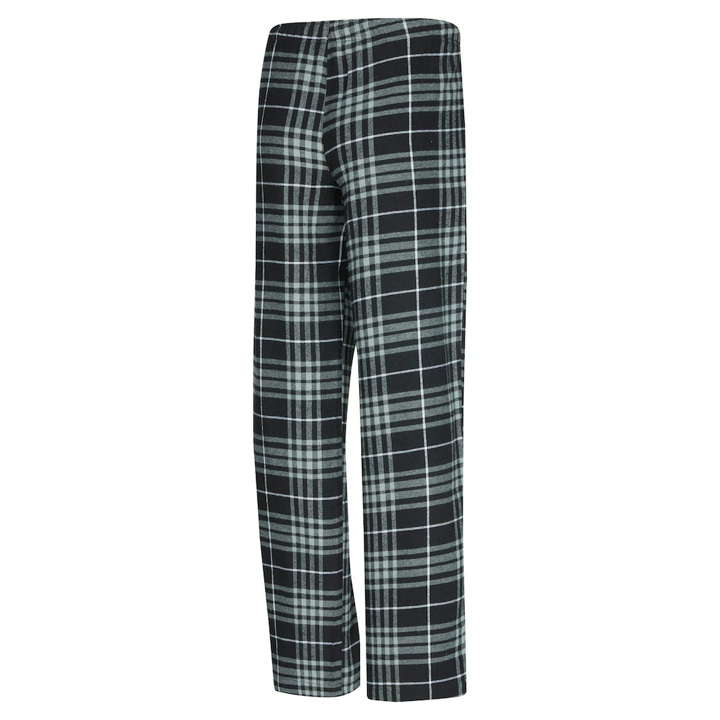 NBA - Brooklyn Nets Concepts Sport Women's Vector Top & Flannel Pants Sleep Set - Black/Gray