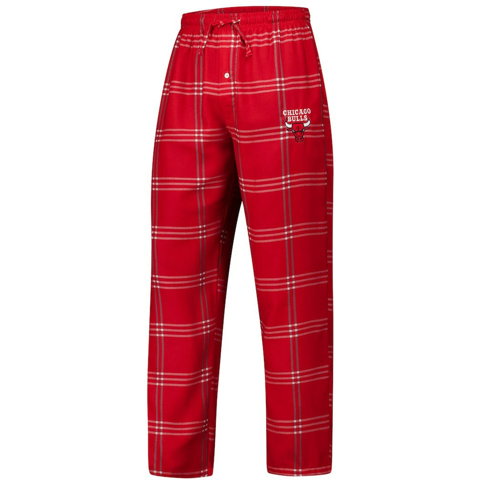 NBA - Chicago Bulls Concepts Sport Petition Long Sleeve Top and Plaid Pant Set - Red