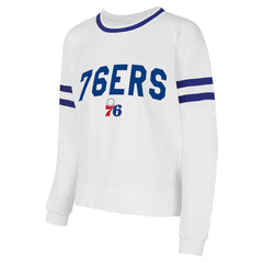 NBA - Philadelphia 76ers Concepts Sport Women's Borough Pullover Sweatshirt - White