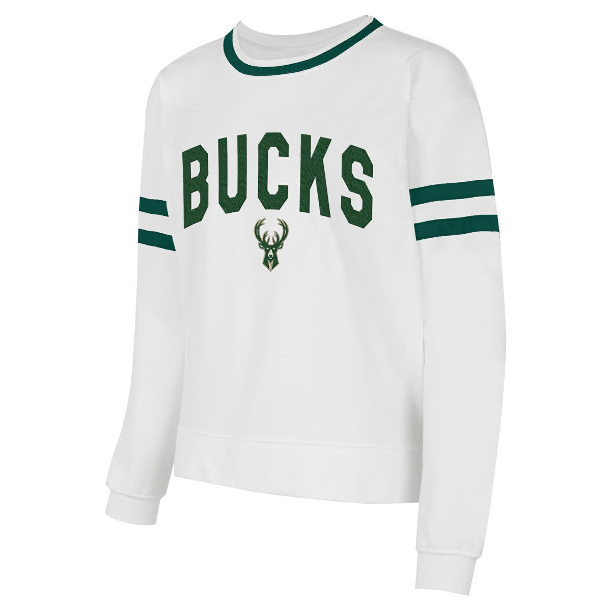 NBA - Milwaukee Bucks Concepts Sport Women's Borough Pullover Sweatshirt - White