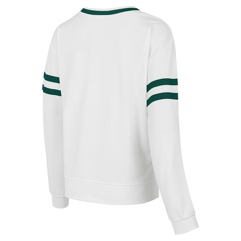 NBA - Milwaukee Bucks Concepts Sport Women's Borough Pullover Sweatshirt - White