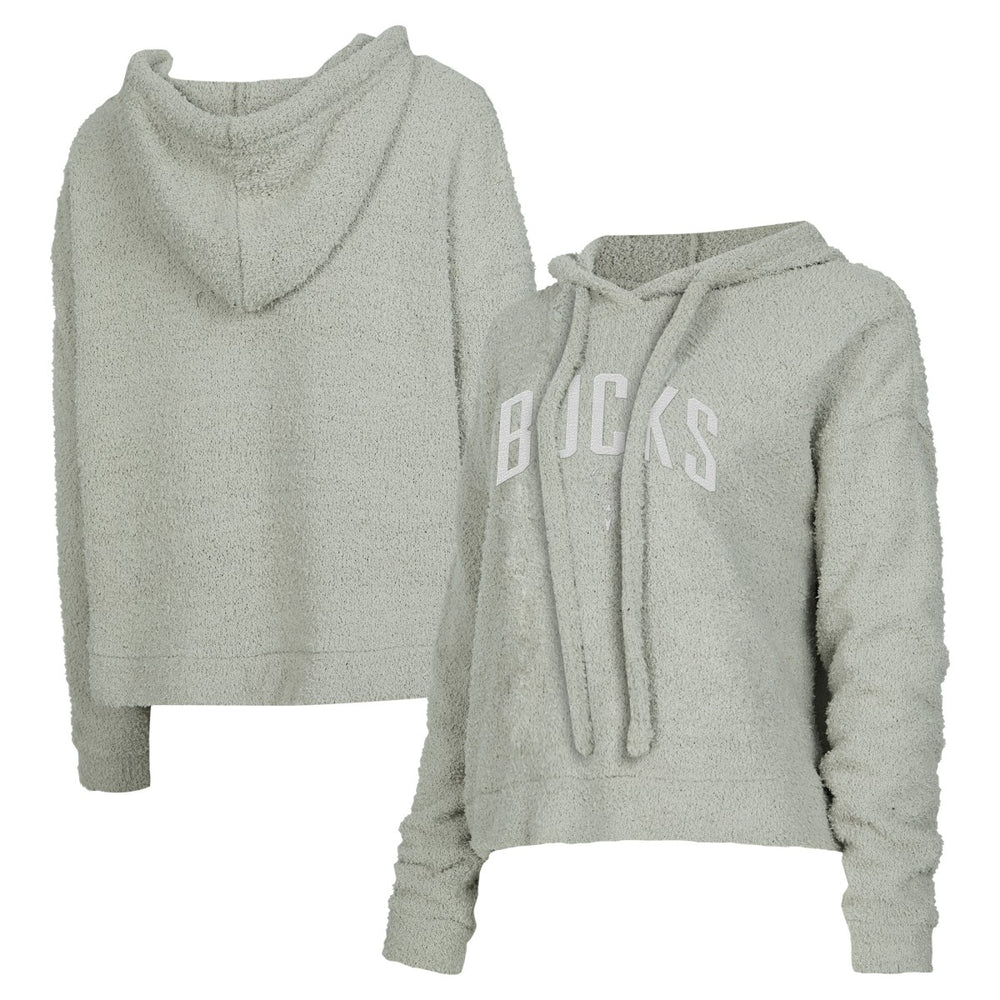 NBA - Milwaukee Bucks Concepts Sport Women's Ventura Comfy Pullover Hoodie - Gray