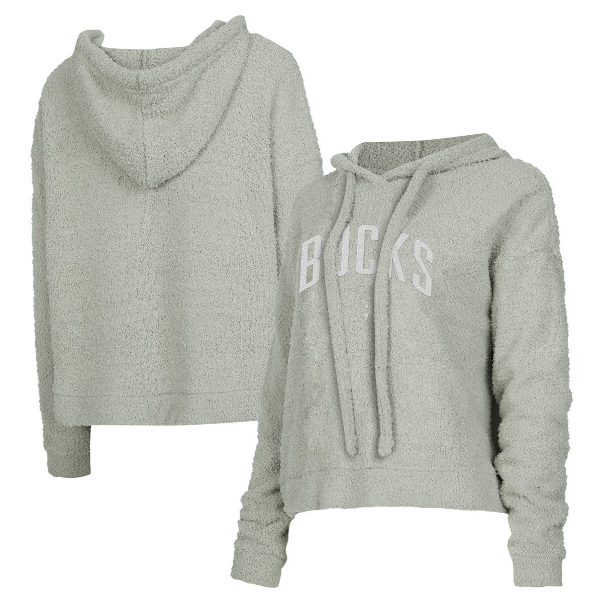 NBA - Milwaukee Bucks Concepts Sport Women's Ventura Comfy Pullover Hoodie - Gray