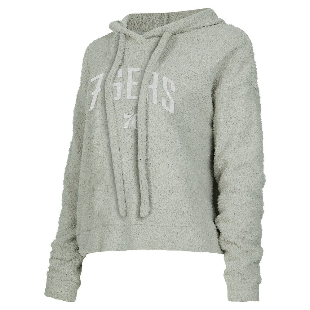 NBA - Philadelphia 76ers Concepts Sport Women's Ventura Comfy Pullover Hoodie - Gray