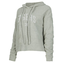 NBA - Philadelphia 76ers Concepts Sport Women's Ventura Comfy Pullover Hoodie - Gray
