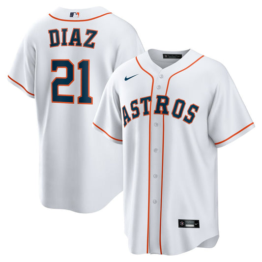 Yainer Diaz Houston Astros Nike Home Replica Jersey - White | MLB Jerseys