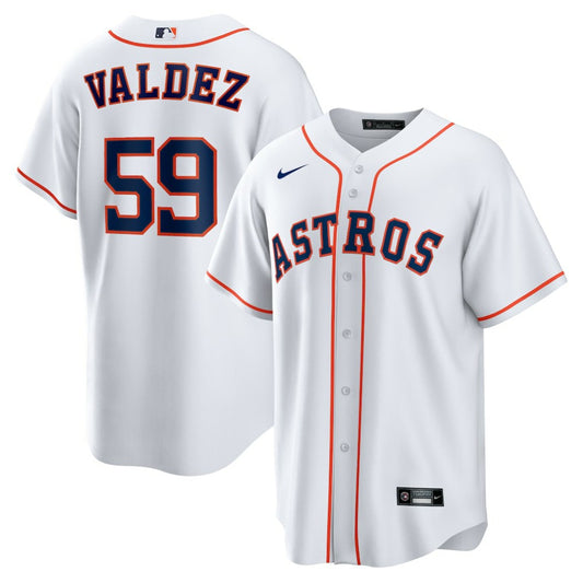 Framber Valdez Houston Astros Nike Home Replica Jersey - White | MLB Jerseys