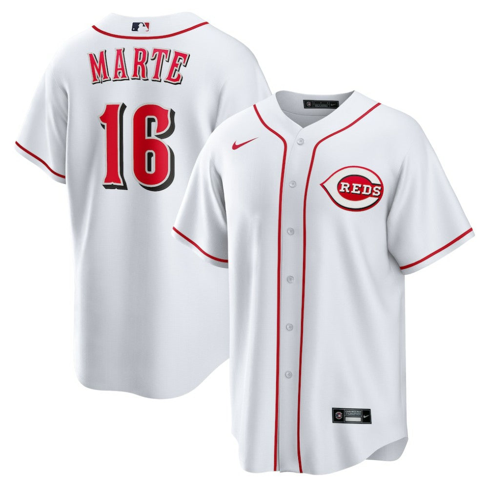 Noelvi Marte Cincinnati Reds Nike Home Replica Jersey - White | MLB Jerseys