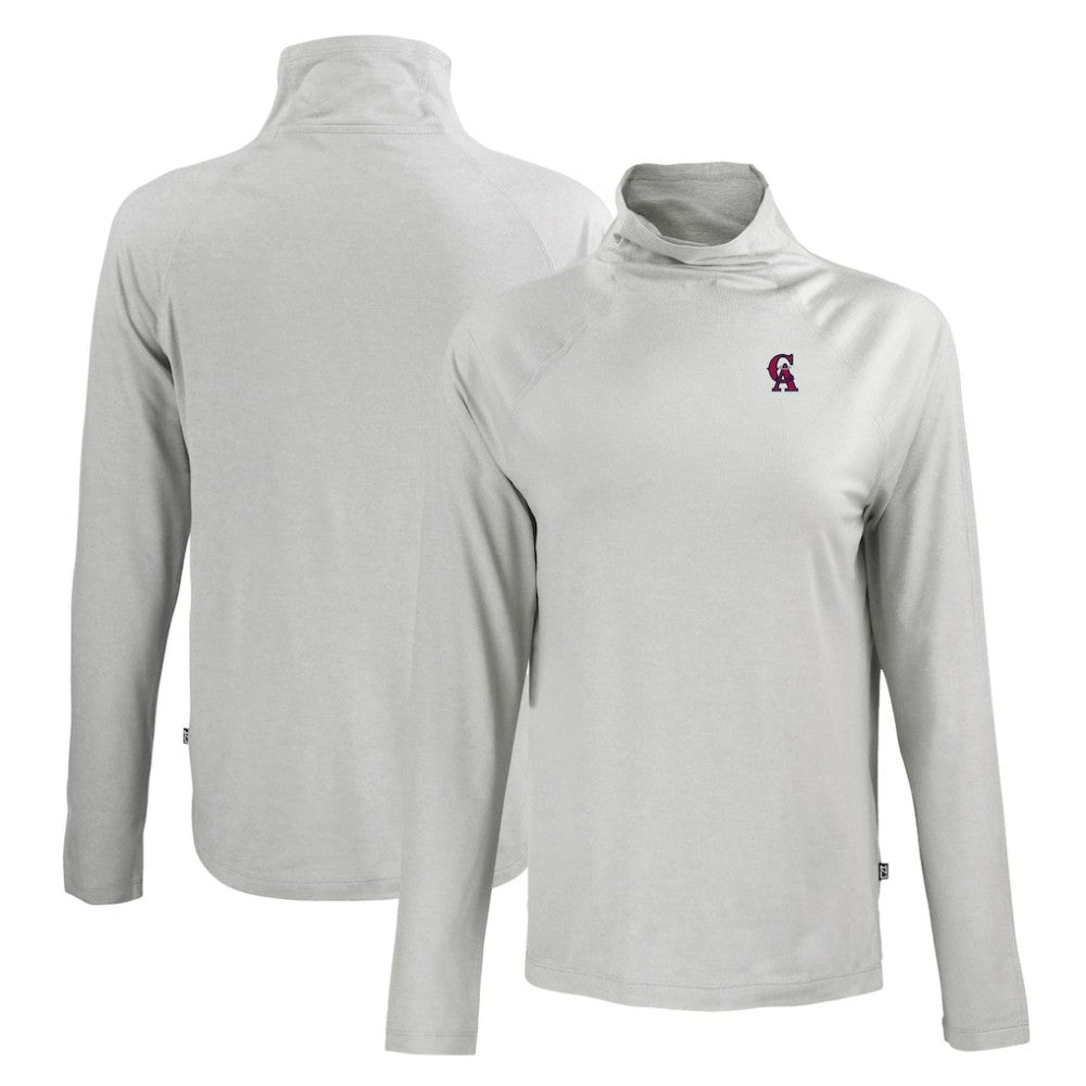 California Angels Cutter & Buck Women's Cooperstown Collection Coastline Epic Comfort Eco Recycled Funnel Neck Raglan Pullover Top discount