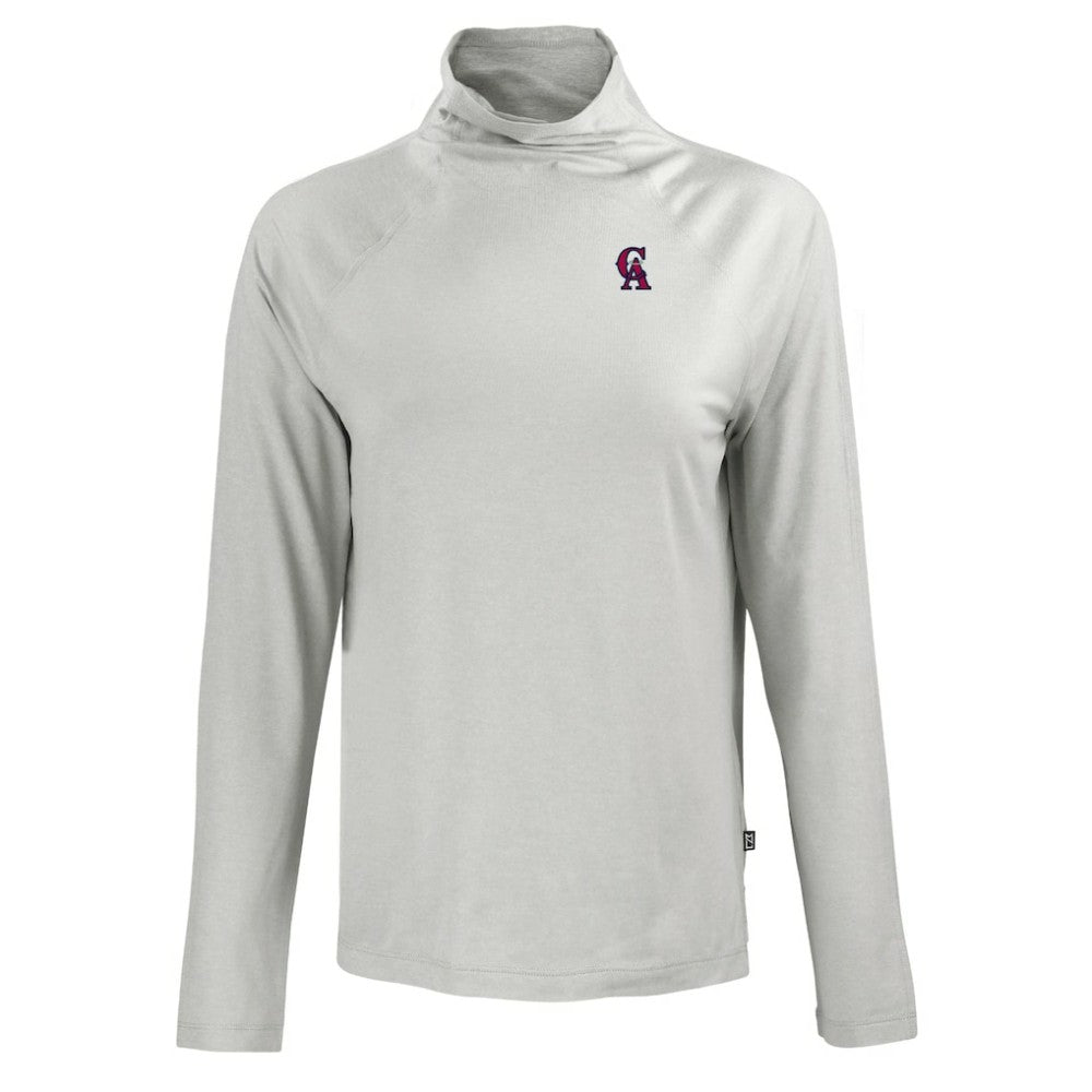 California Angels Cutter & Buck Women's Cooperstown Collection Coastline Epic Comfort Eco Recycled Funnel Neck Raglan Pullover Top discount