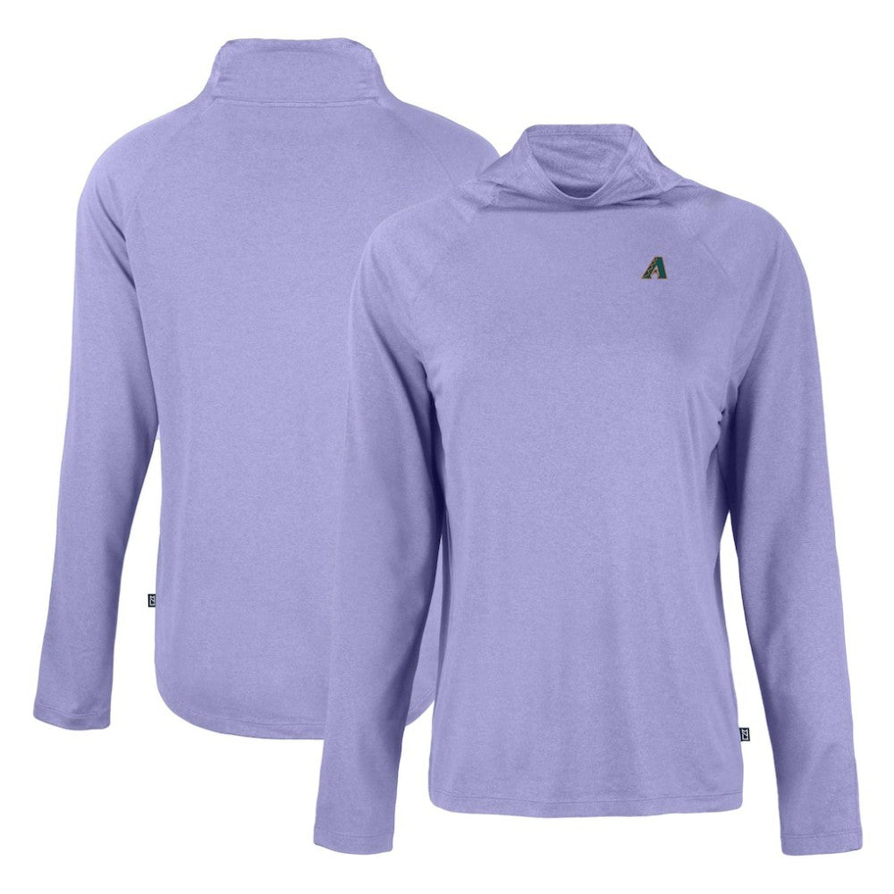 Arizona Diamondbacks Cutter & Buck Women's Cooperstown Collection Coastline Epic Comfort Eco Recycled Funnel Neck Raglan Pullover Top discount