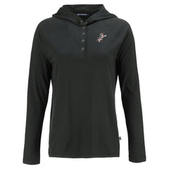 Cincinnati Reds Cutter & Buck Women's Cooperstown Collection Coastline Epic Comfort Eco Recycled Hoodie Raglan Long Sleeve T-Shirt Clearance