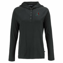 Arizona Diamondbacks Cutter & Buck Women's  Coastline Epic Comfort Eco Recycled Hoodie Raglan Long Sleeve T-Shirt for sale
