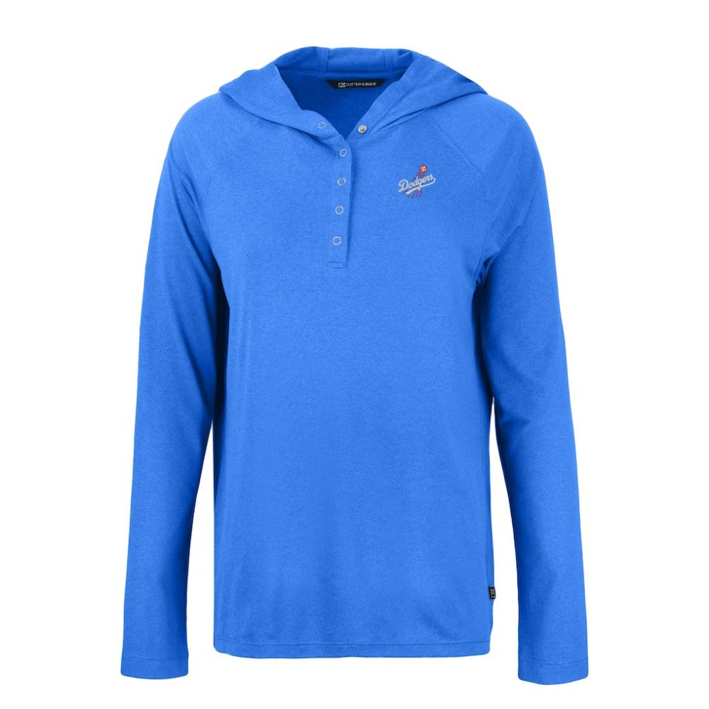 Los Angeles Dodgers Cutter & Buck Women's Cooperstown Collection Coastline Epic Comfort Eco Recycled Hoodie Raglan Long Sleeve T-Shirt Near Me