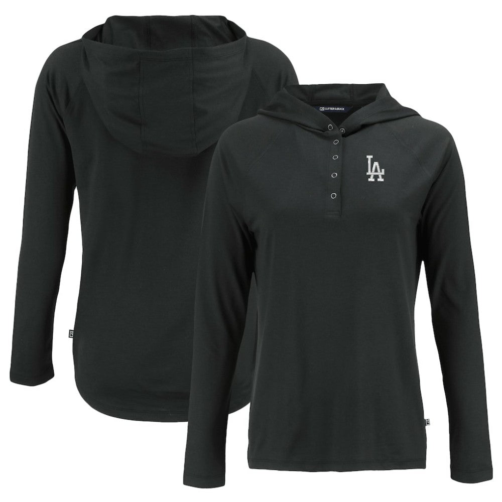 Los Angeles Dodgers Cutter & Buck Women's  Coastline Epic Comfort Eco Recycled Hoodie Raglan Long Sleeve T-Shirt discount