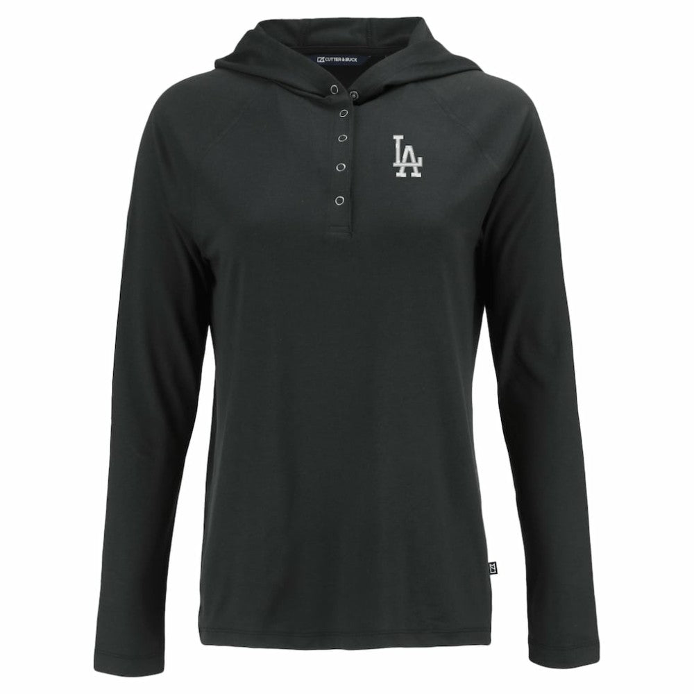 Los Angeles Dodgers Cutter & Buck Women's  Coastline Epic Comfort Eco Recycled Hoodie Raglan Long Sleeve T-Shirt discount
