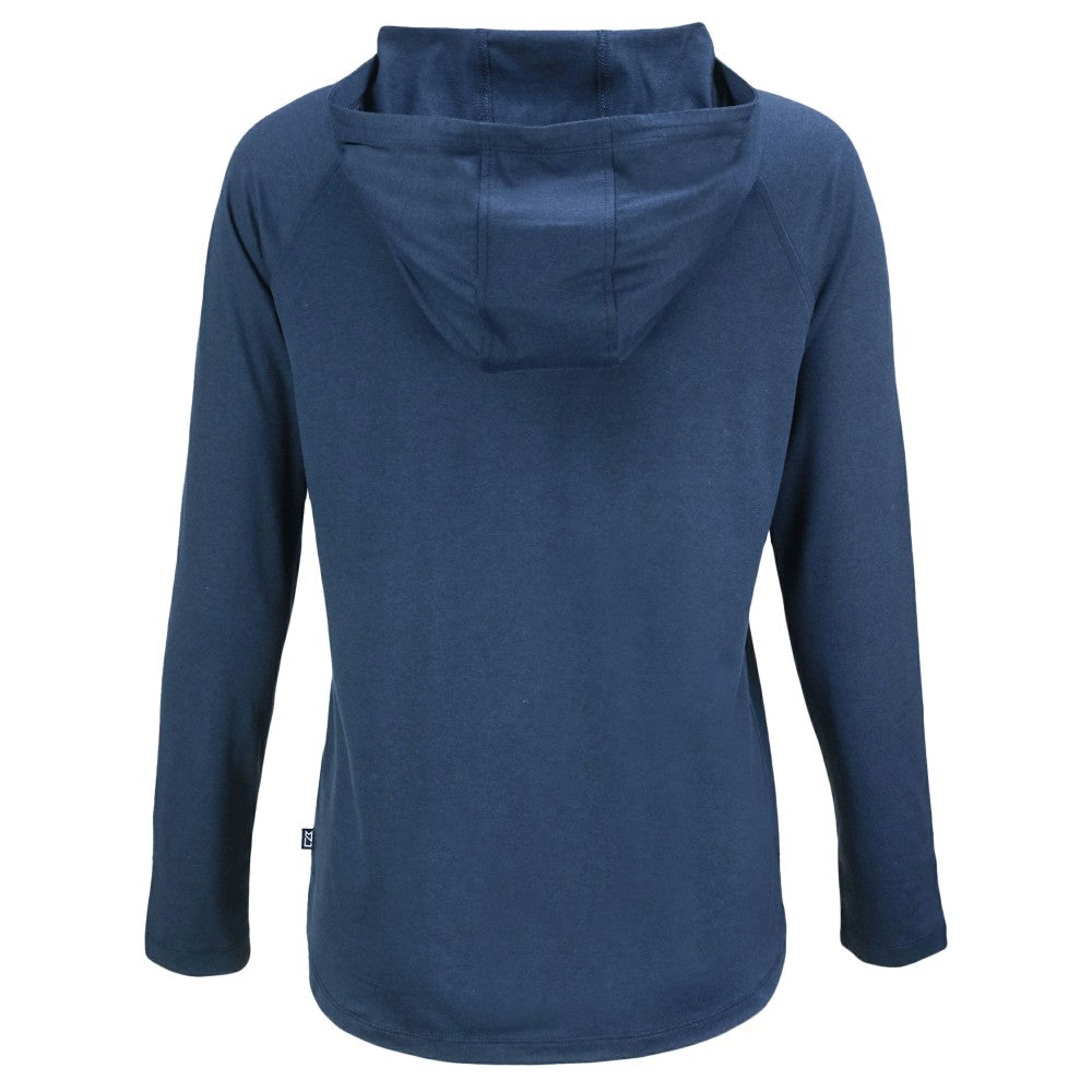 Minnesota Twins Cutter & Buck Women's  Coastline Epic Comfort Eco Recycled Hoodie Raglan Long Sleeve T-Shirt Sale
