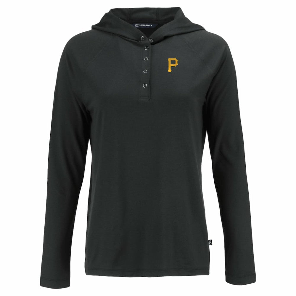 Pittsburgh Pirates Cutter & Buck Women's  Coastline Epic Comfort Eco Recycled Hoodie Raglan Long Sleeve T-Shirt Online