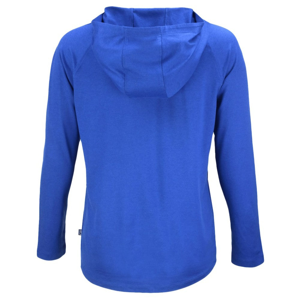 Seattle Mariners Cutter & Buck Women's Cooperstown Collection Coastline Epic Comfort Eco Recycled Hoodie Raglan Long Sleeve T-Shirt Clearance