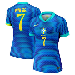 Nike Vini Jr. Brazil National Team Women's 2024 Away Replica Jerseys - Blue