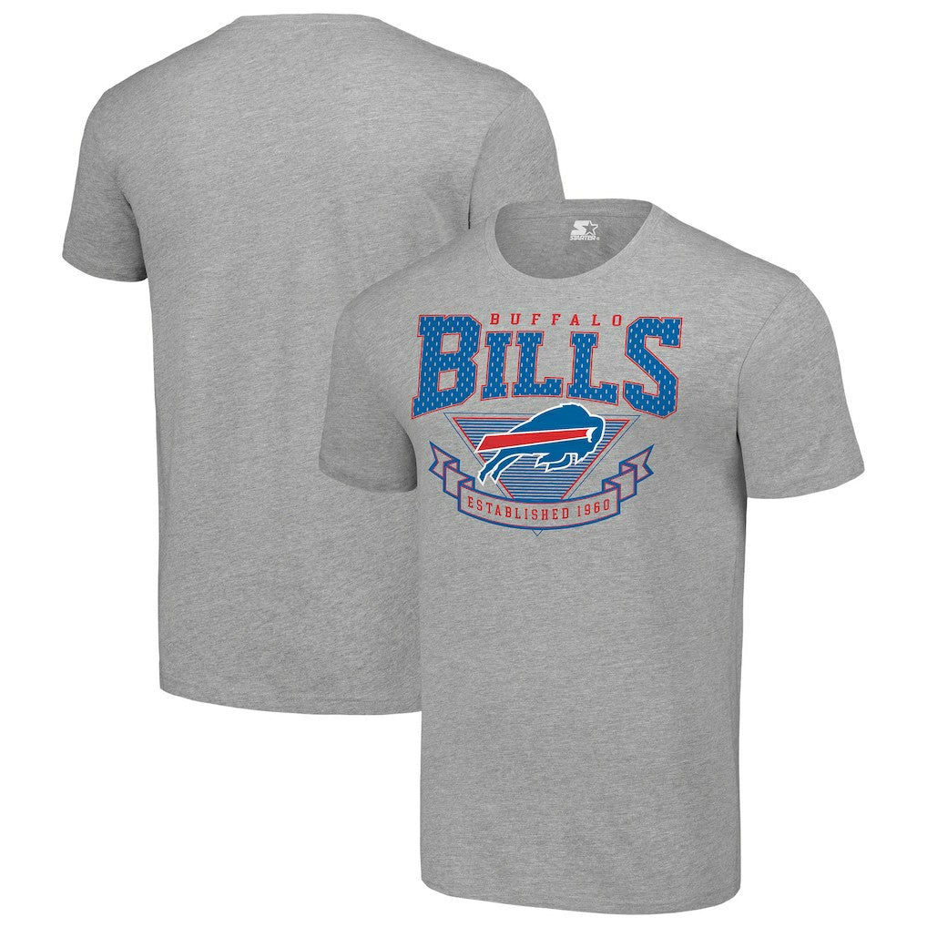 Buffalo Bills Starter 80s Inspired Team Logo T-Shirt Heather Gray - NFL