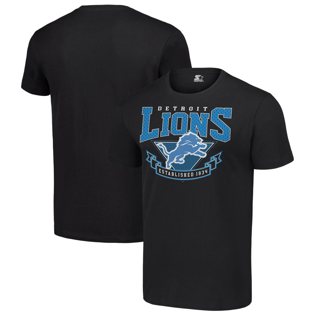 Detroit Lions Starter 80s Inspired Team Logo T-Shirt Black - NFL
