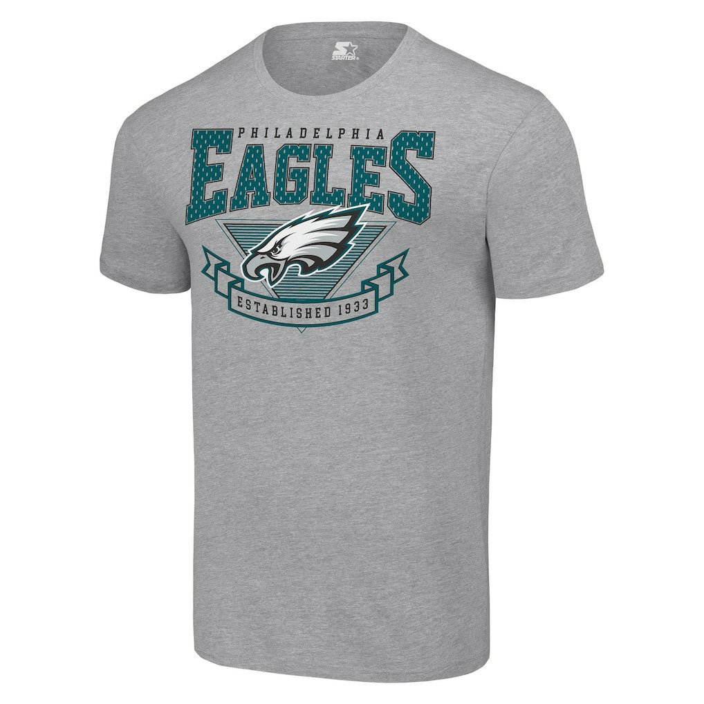 Philadelphia Eagles Starter 80s Inspired Team Logo T-Shirt Heather Gray - NFL