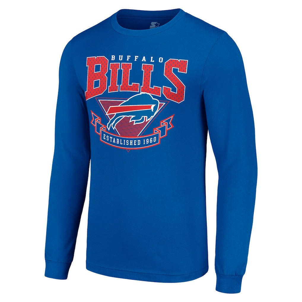 Buffalo Bills Starter '80s Inspired Team Logo Long Sleeve T-Shirt Royal - NFL