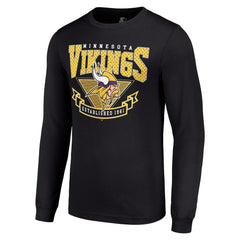 Minnesota Vikings Starter '80s Inspired Team Logo Long Sleeve T-Shirt Black - NFL