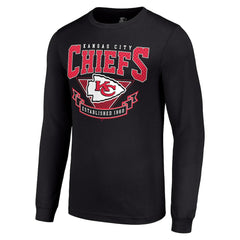Kansas City Chiefs Starter '80s Inspired Team Logo Long Sleeve T-Shirt Black - NFL