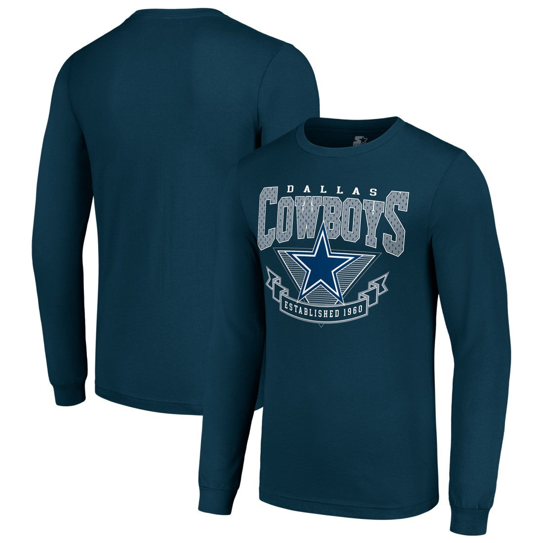 Dallas Cowboys Starter '80s Inspired Team Logo Long Sleeve T-Shirt Navy - NFL