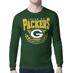 Green Bay Packers Starter '80s Inspired Team Logo Long Sleeve T-Shirt Olive - NFL
