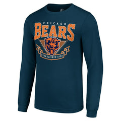 Chicago Bears Starter '80s Inspired Team Logo Long Sleeve T-Shirt Navy - NFL