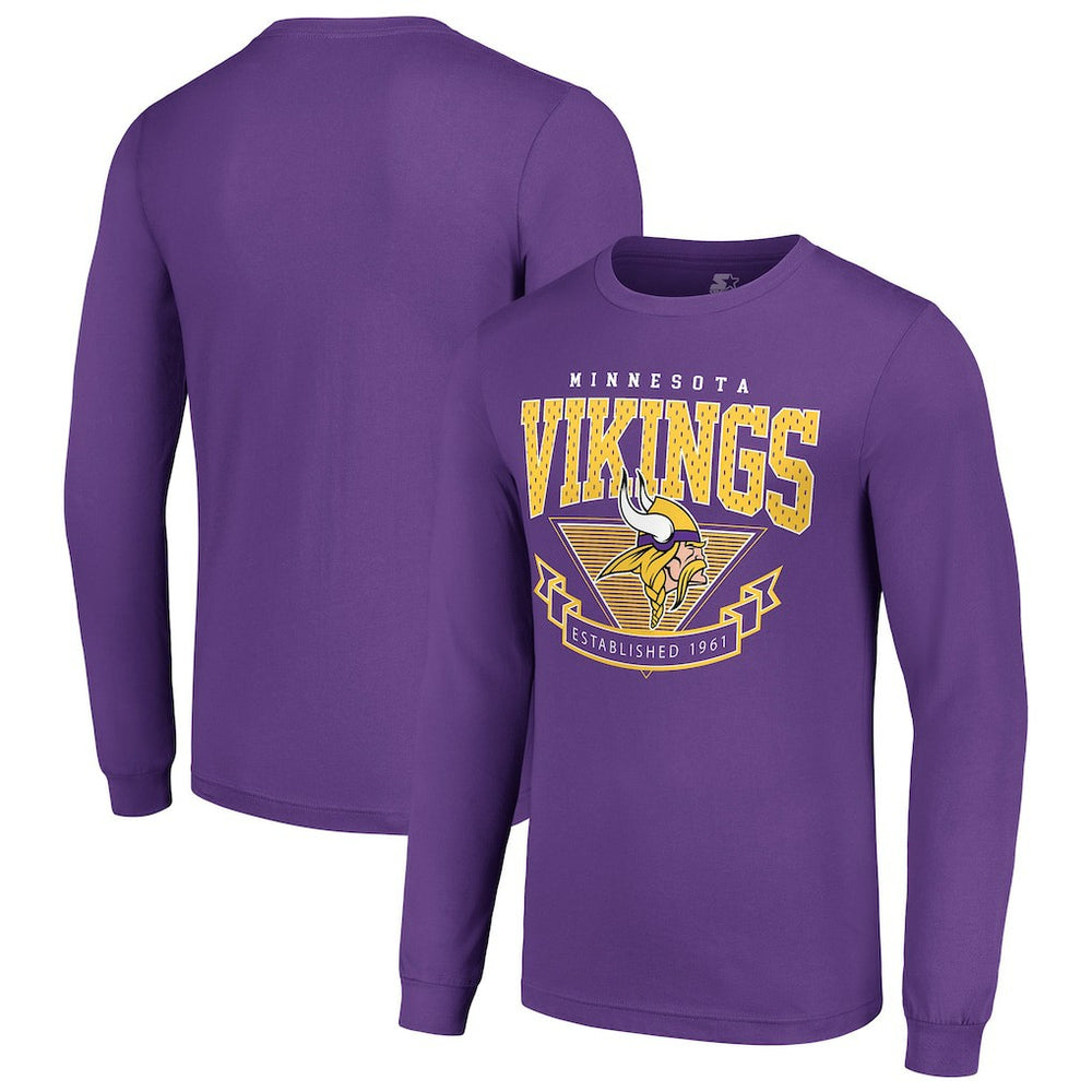 Minnesota Vikings Starter '80s Inspired Team Logo Long Sleeve T-Shirt Purple - NFL