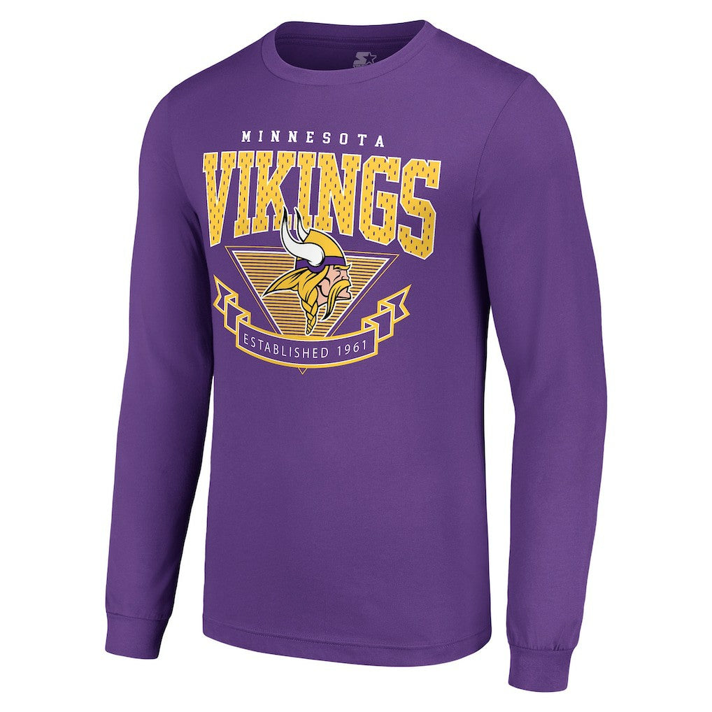 Minnesota Vikings Starter '80s Inspired Team Logo Long Sleeve T-Shirt Purple - NFL