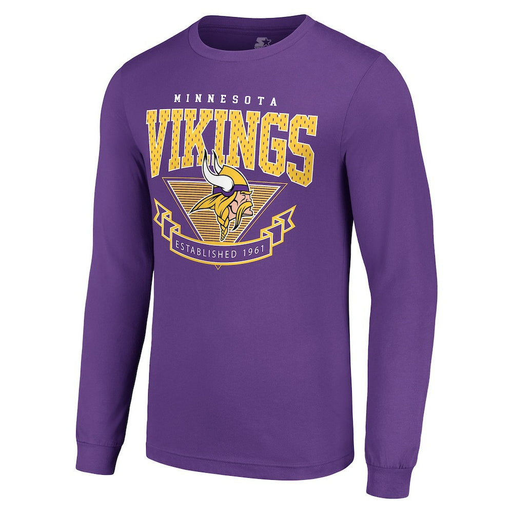Minnesota Vikings Starter '80s Inspired Team Logo Long Sleeve T-Shirt Purple - NFL