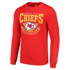 Kansas City Chiefs Starter '80s Inspired Team Logo Long Sleeve T-Shirt Red - NFL