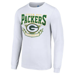 Green Bay Packers Starter '80s Inspired Team Logo Long Sleeve T-Shirt White - NFL